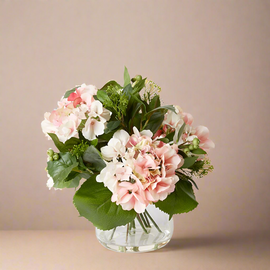 25x25x33cm Elme Living Hydrangea Berry Mix in Pink