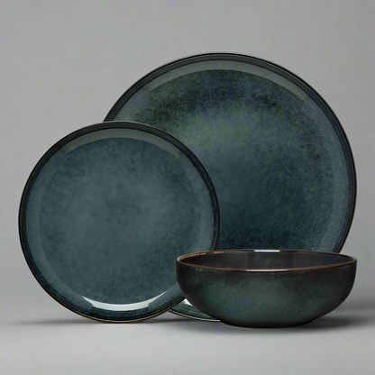 Ecology - Element Stoneware 12pc Dinner Set in Raven