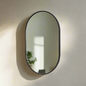 Oval Wall Mirror - Black Frame