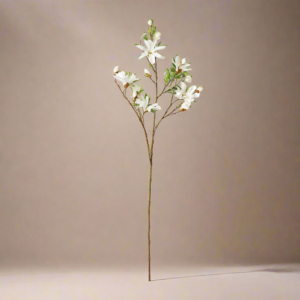 36x28x104cm Elme Living Magnolia Japanese Spray in White