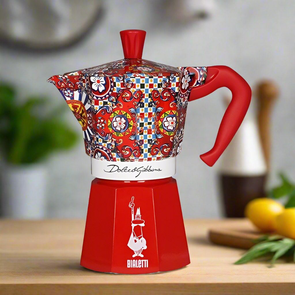 Bialetti x Dolce & Gabanna - MOKA Expeess 6 Cup Espresso Maker in Red