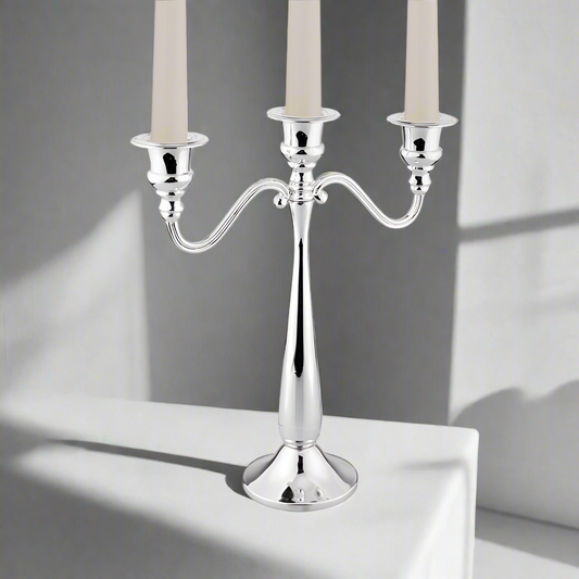 Whitehill - Silver 3 Light Candelabra