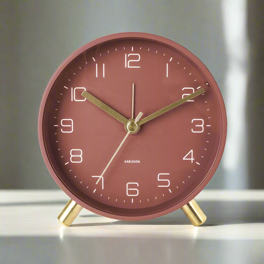 Karlsson - Lofty Alarm Clock in Warm Red