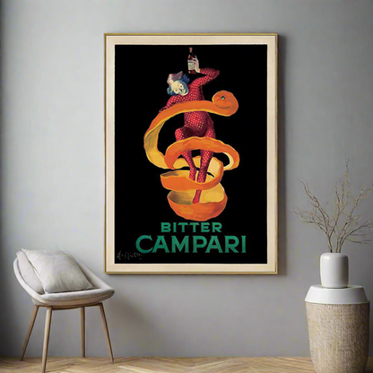 40cmx60cm Bitter Campari - Gold Framed Print