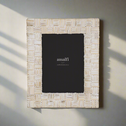 Amalfi - Cardell Photo frame in White/Grey