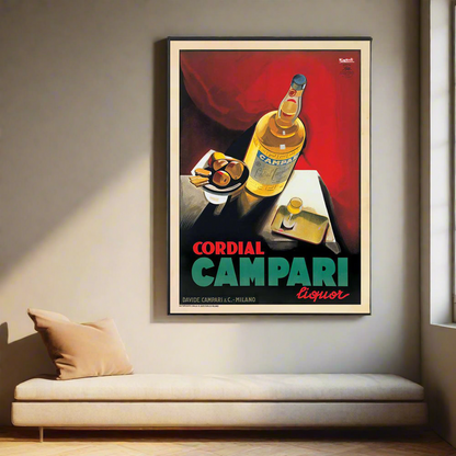 60cmx90cm Cordial Campari Liquor - Black Framed Print