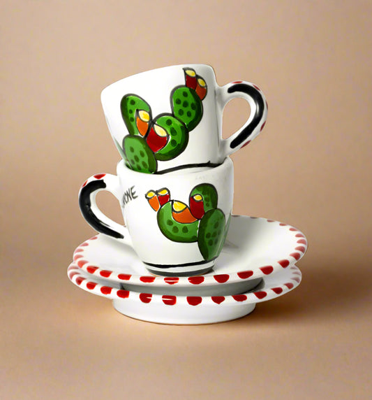 Cactus Espresso Cups - Set of 2