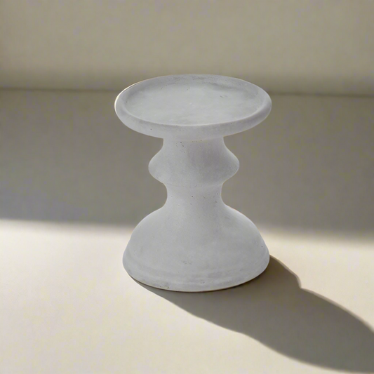 Emporium - Pedestal Candle Holder in Grey Small