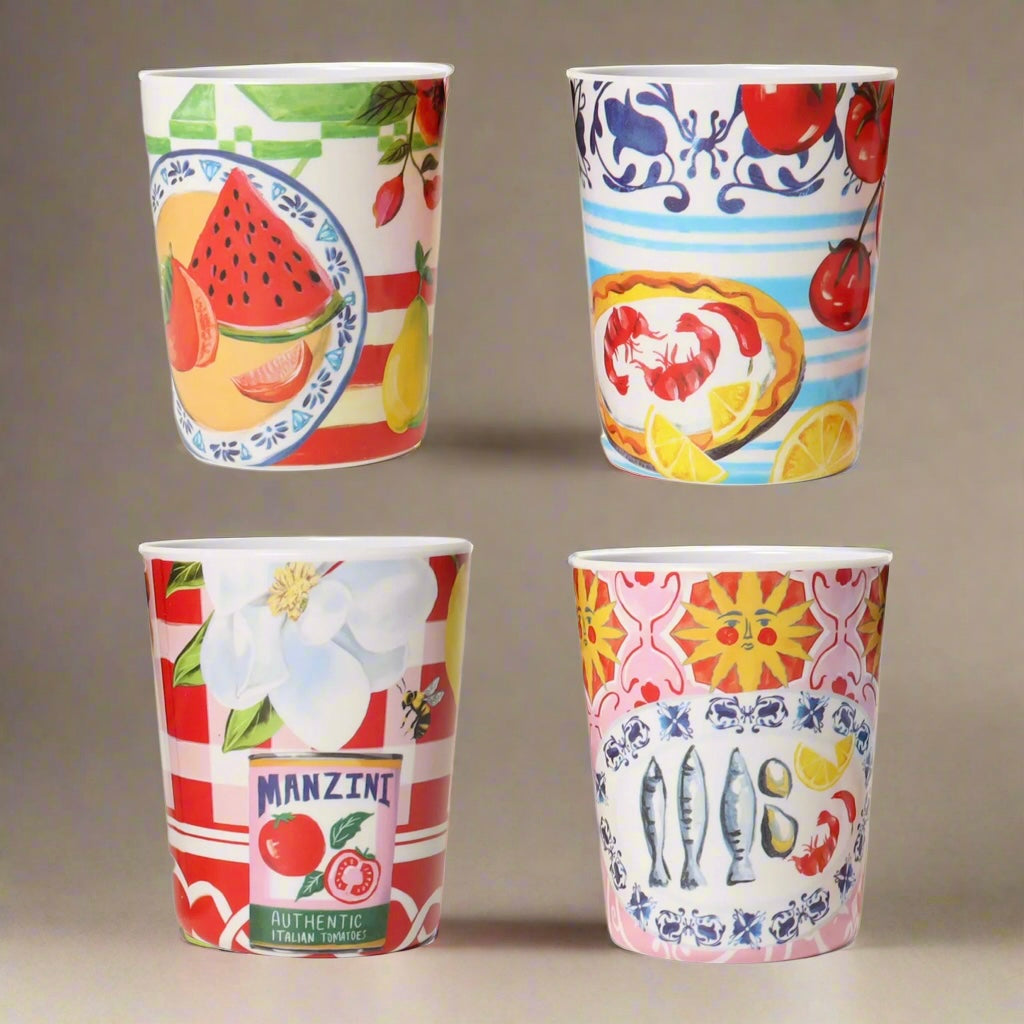 Italian Summer - Cup Set of 4