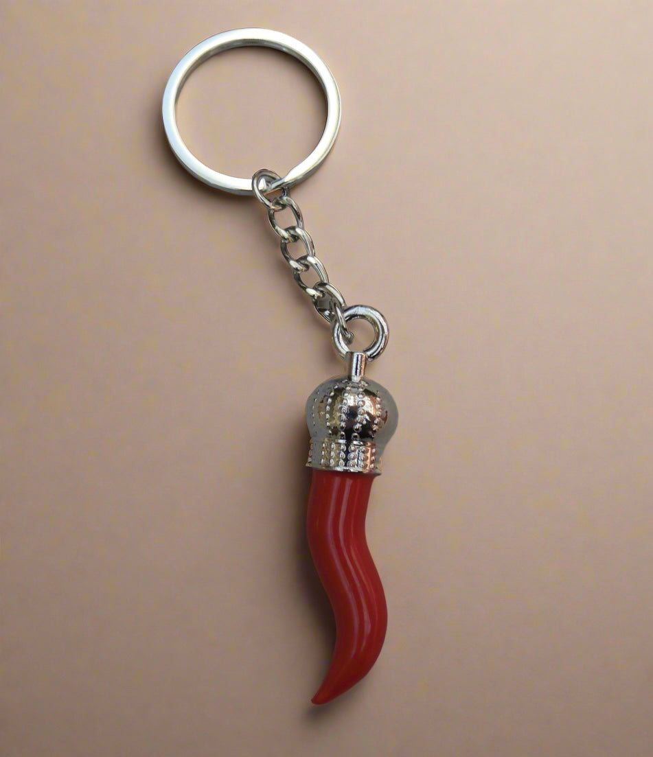 Silver Corni Key Ring - Large