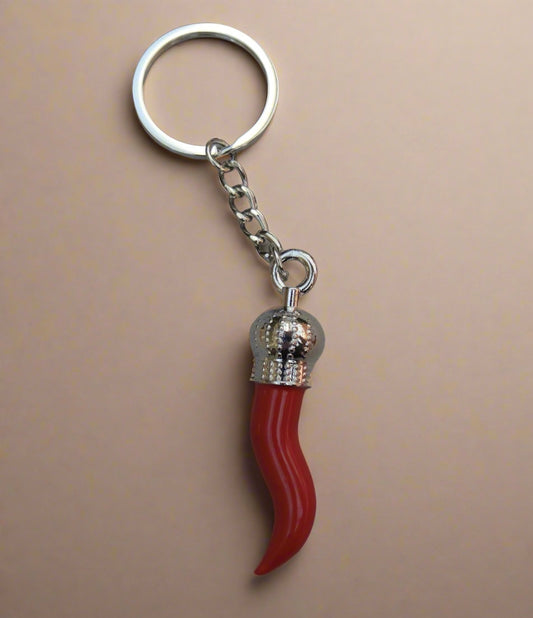 Silver Corni Key Ring - Large