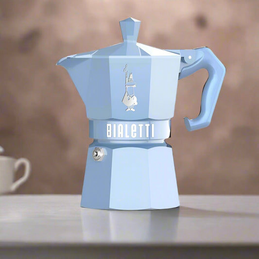 Bialetti Moka Exclusive Stovetop Espresso Maker - 6 Cup in Blue