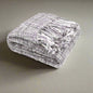 Rans Oslo Knitted Weave Throw - Light Grey