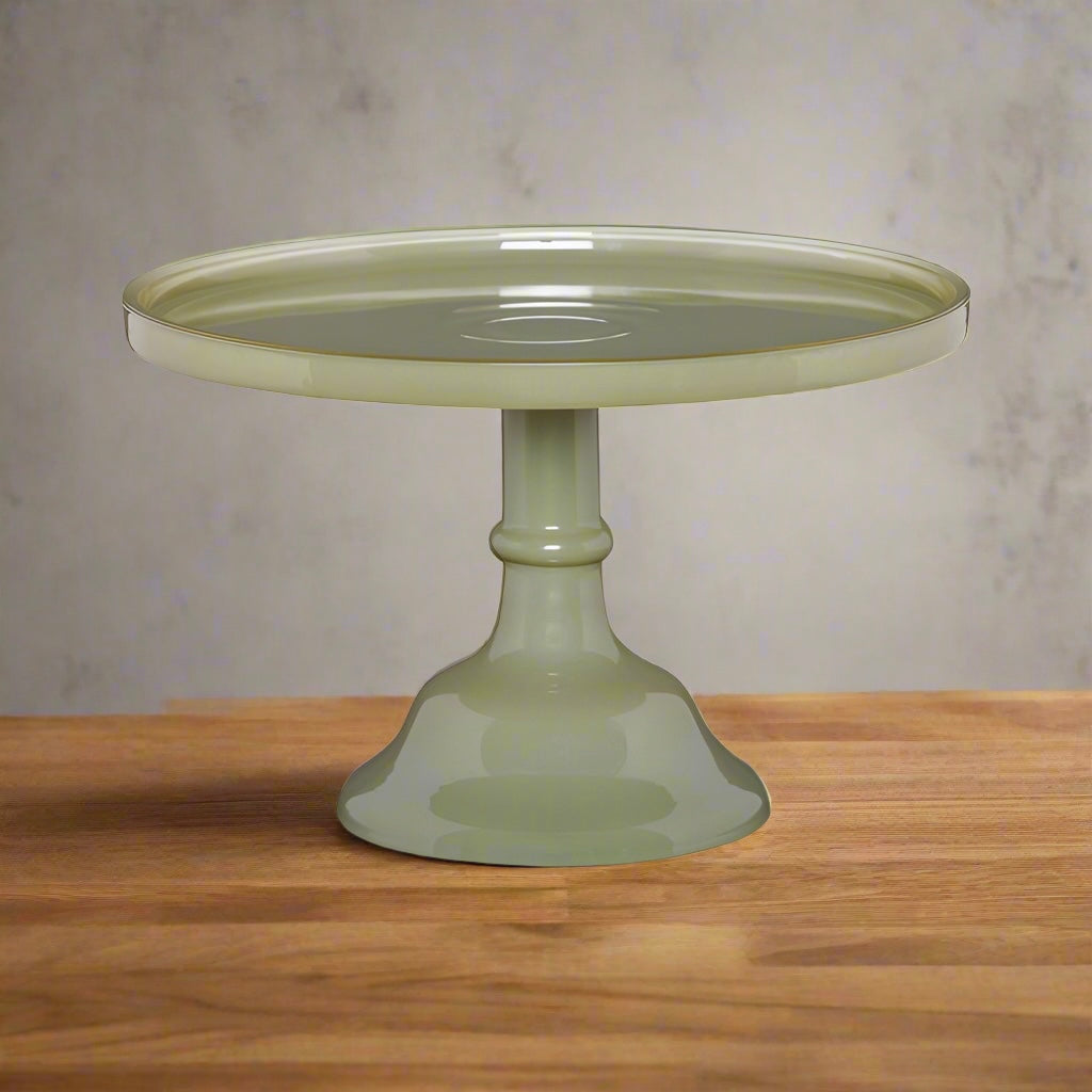 Ecology - Large Torte Glass Cake Stand in Green