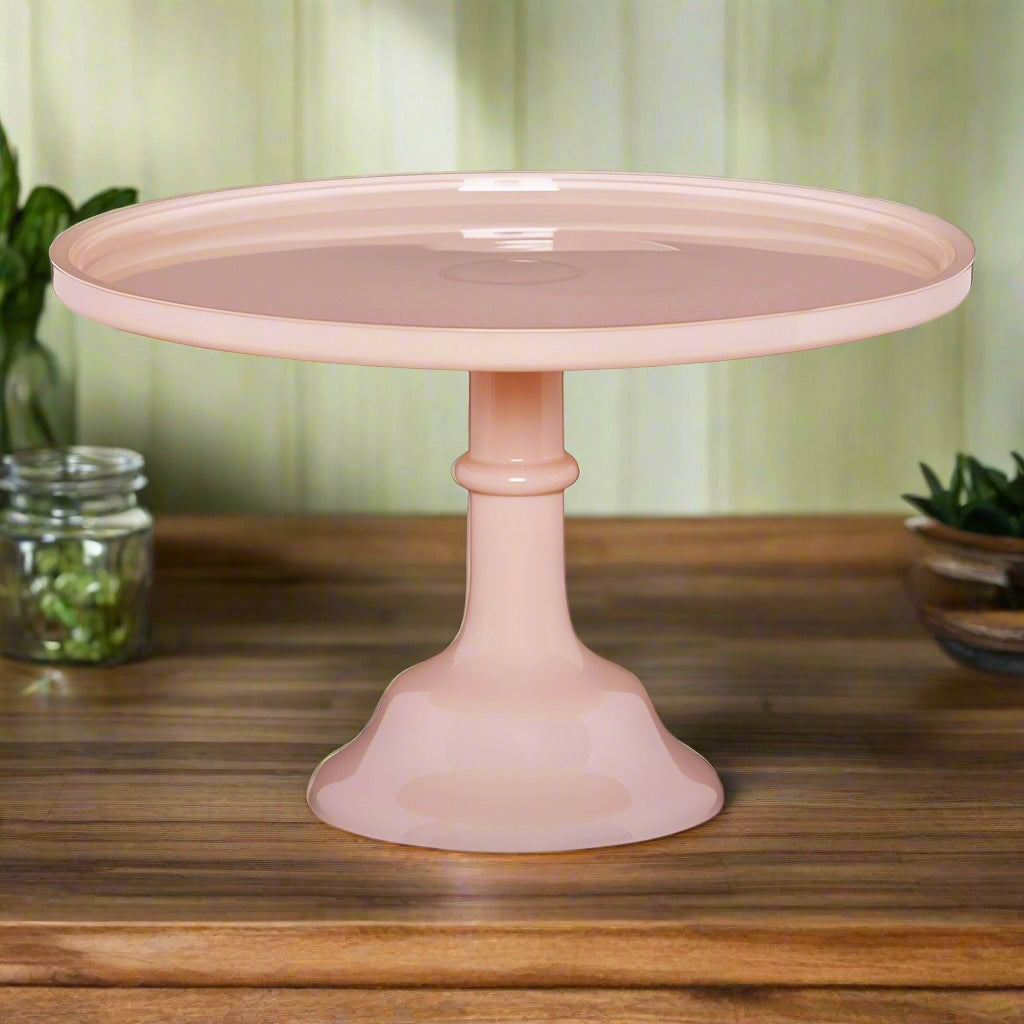 Ecology - Large Torte Glass Cake Stand in Blush