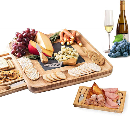 Bamboo Cheese Board and Knife Set