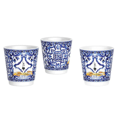 Bialetti x Dolce & Gabanna - Gift Set 3 Cup Moka and 3 Porcelain Cups in Blue