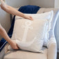 Linen Anchor and White Cushion Cover - 50cm x 50cm