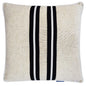 Milroy Twin Stripe Jute and Black Cushion Cover - 50cm x 50cm