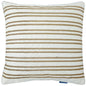 Indee White and Hemp Double Stripe Cushion Cover - 50cm x 50cm