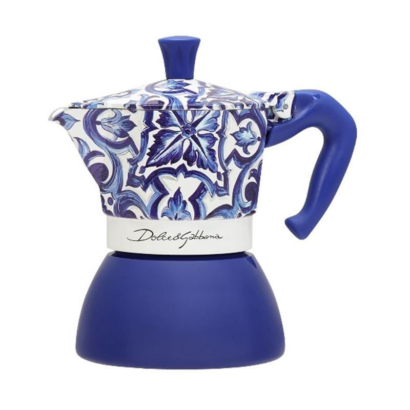 Bialetti x Dolce & Gabanna - 4 Cup MOKA Induction Espresso Maker in Blue