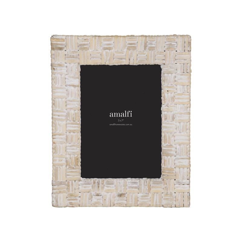 Amalfi - Cardell Photo frame in White/Grey