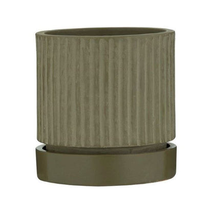 Amalfi - Swinton Planter Pot in Olive Green