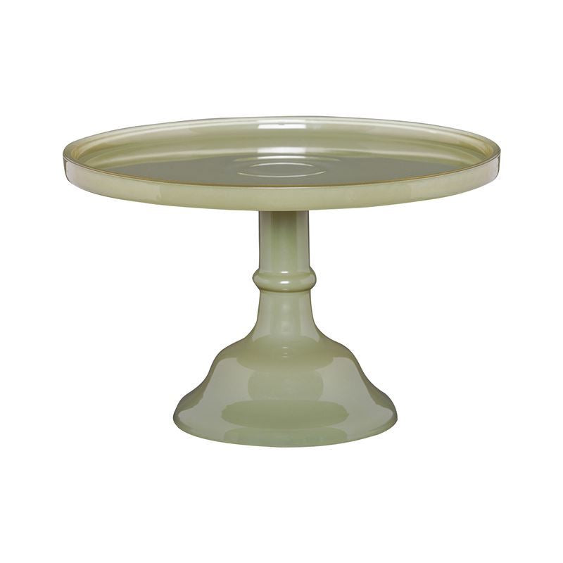 Ecology - Large Torte Glass Cake Stand in Green