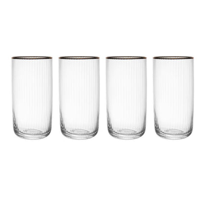 Mikasa - Sorrento 510ml Crystal Highball Glass Set of 4 in Clear