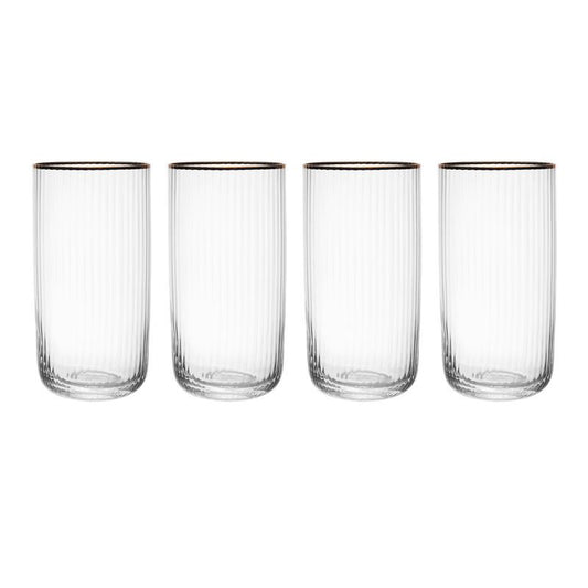 Mikasa - Sorrento 510ml Crystal Highball Glass Set of 4 in Clear