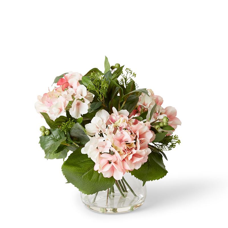 25x25x33cm Elme Living Hydrangea Berry Mix in Pink