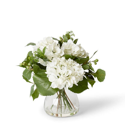 25x25x33cm Elme Living Hydrangea Berry Mix in White