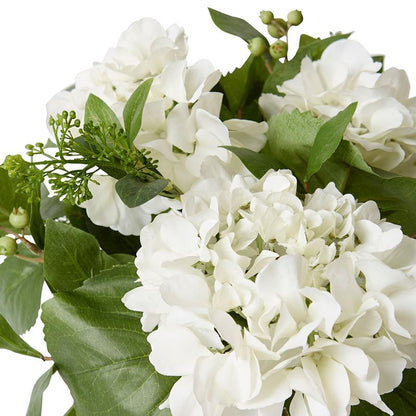 25x25x33cm Elme Living Hydrangea Berry Mix in White