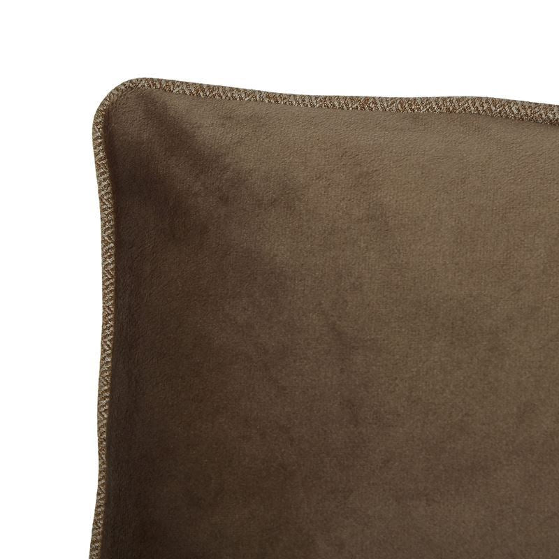 Academy - Velour Cushion in Taupe