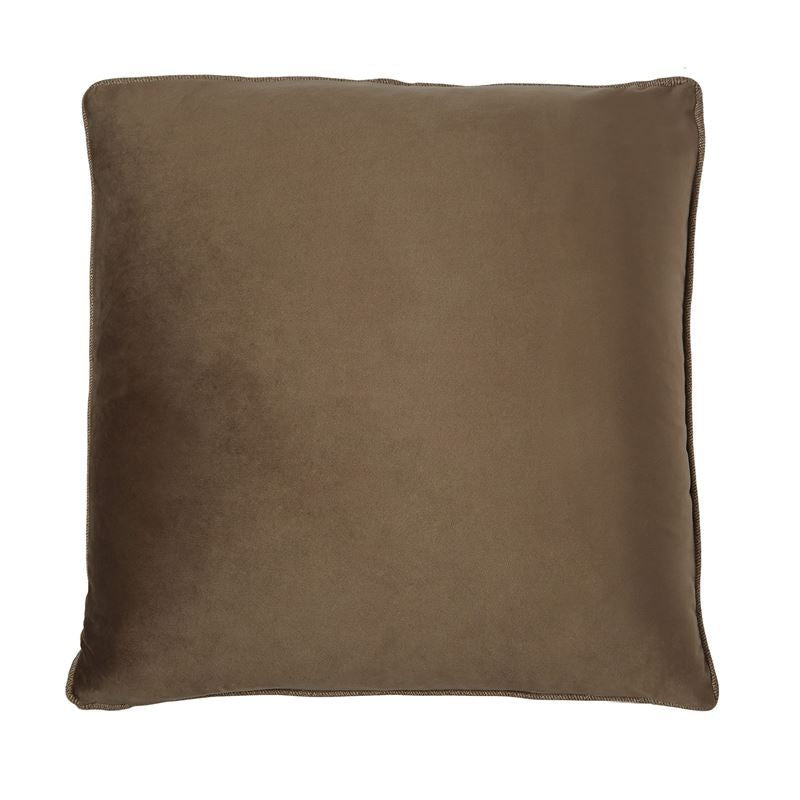 Academy - Large Velour Cushion in Taupe