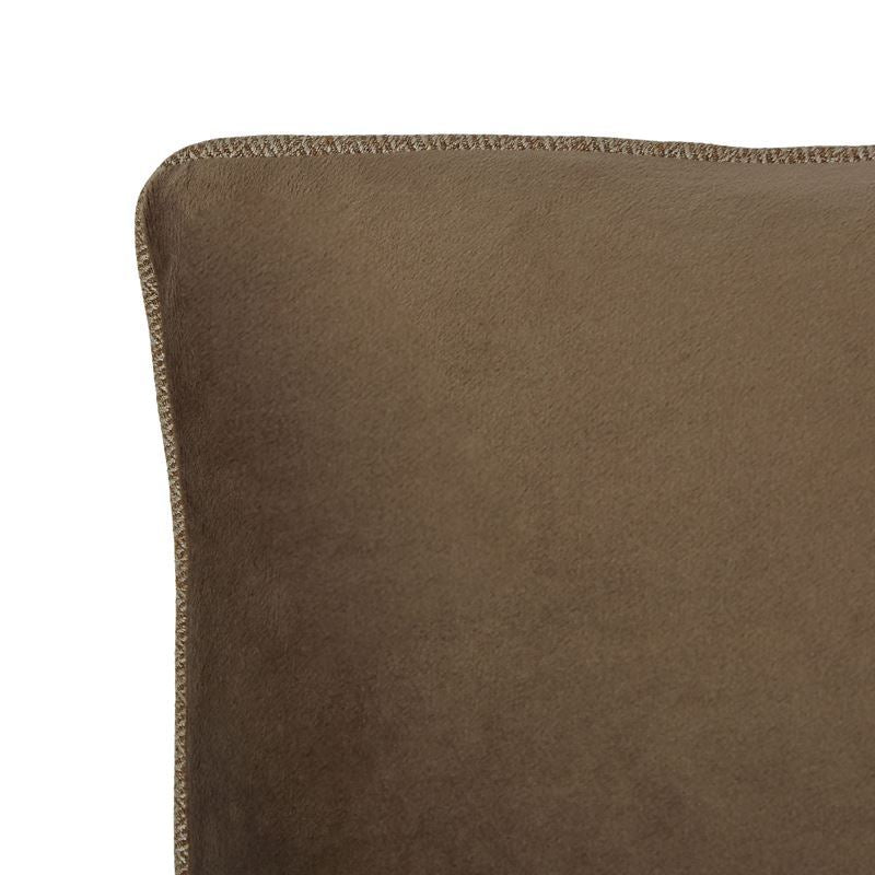 Academy - Large Velour Cushion in Taupe