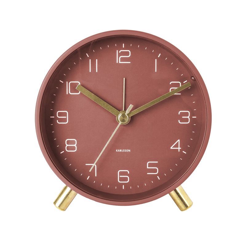 Karlsson - Lofty Alarm Clock in Warm Red