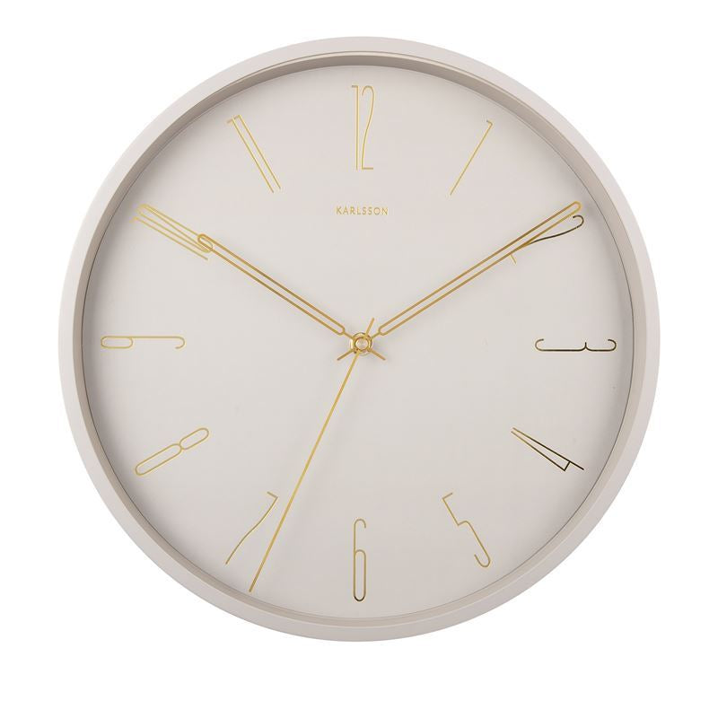 Karlsson - Belle Numbers Wall Clock in Warm Grey