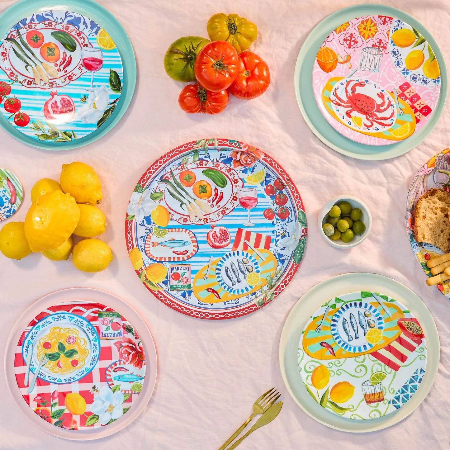 Italian Summer - Plate Set of 4