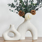 Ceramic White Vases - Set of 2