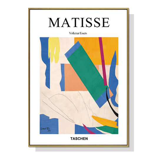 60cmx90cm Abstract colour by Henri Matisse - Gold Framed Print