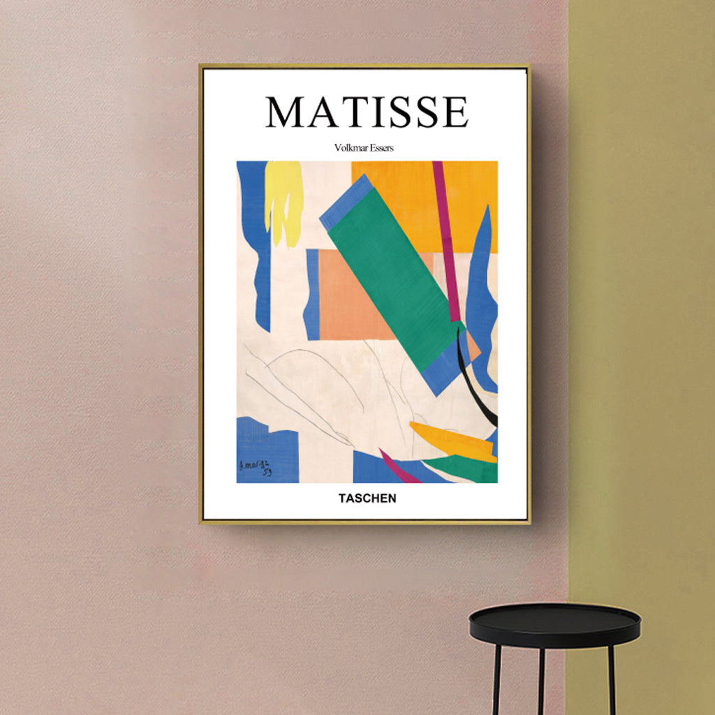 60cmx90cm Abstract colour by Henri Matisse - Gold Framed Print