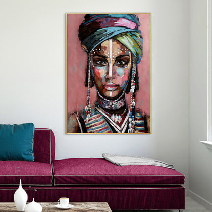 80cmx120cm African woman II - Gold Frame Print