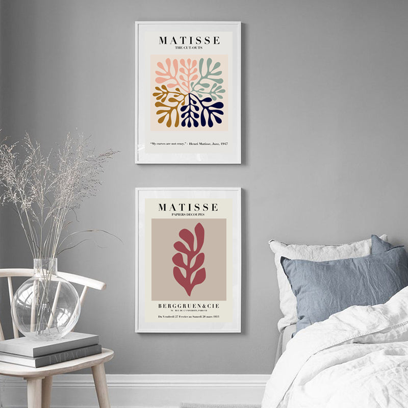 80cmx120cm Matisse 2 Piece Set - White Framed Print