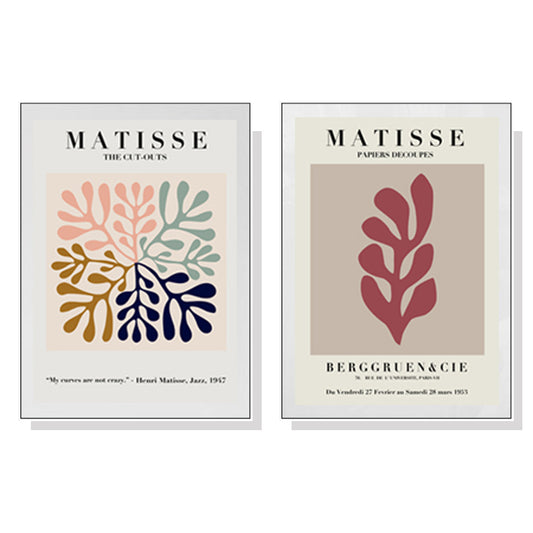 60cmx90cm Matisse 2 Piece Set - White Framed Print