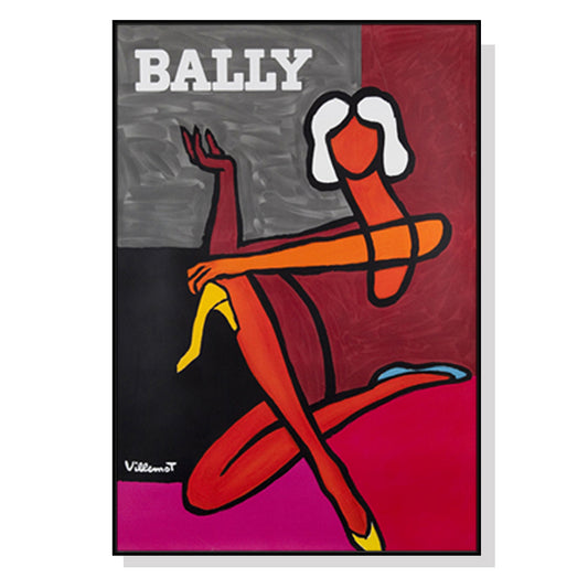 40cmx60cm Bally Fashion Woman - Black Framed Print