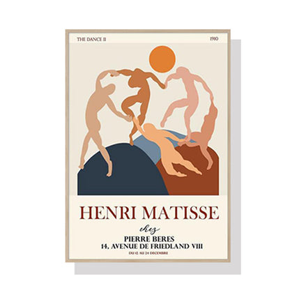 80cmx120cm Dancing by Henri Matisse - Oak Framed Print