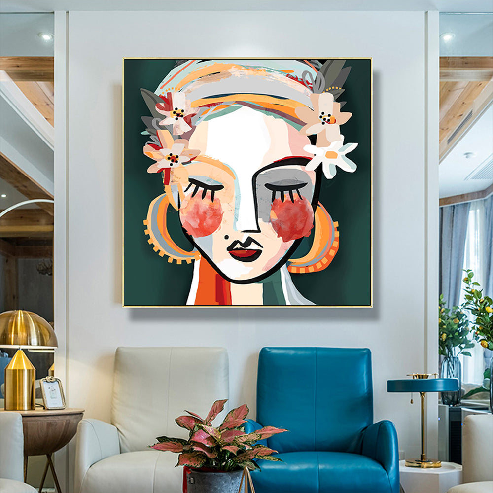 40cmx40cm Sophie II - Gold Framed Print