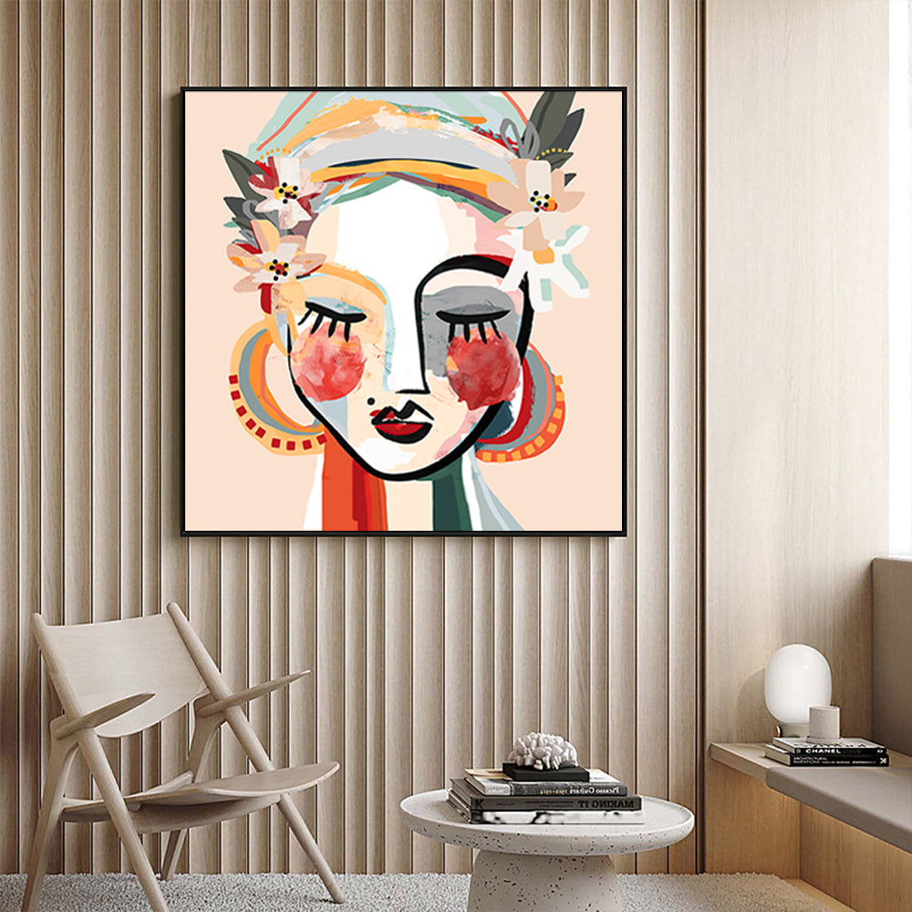 50cmx50cm Sophie - Black Framed Print