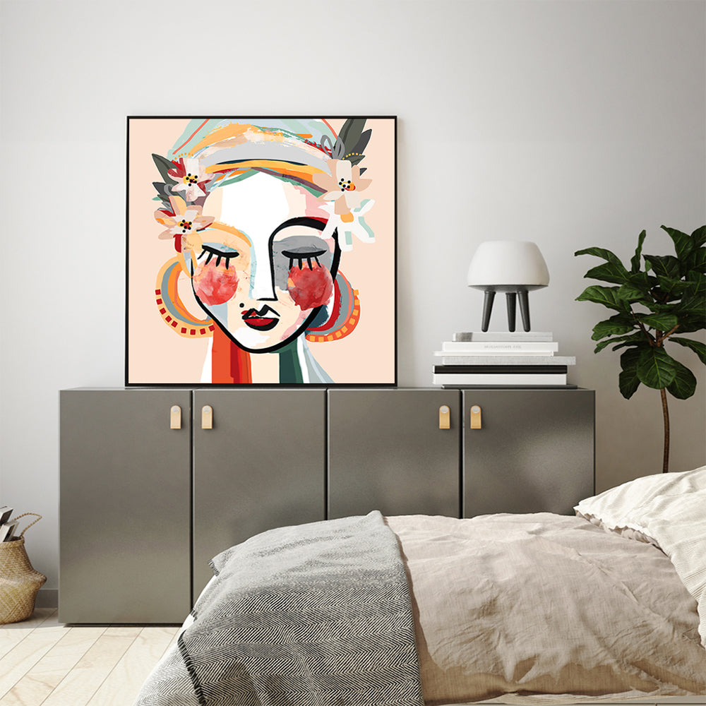 50cmx50cm Sophie - Black Framed Print